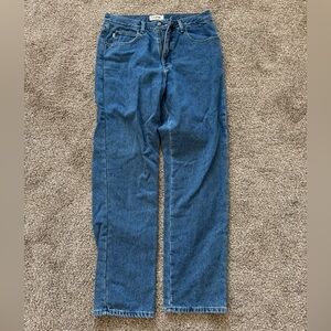 L.L. Bean Medium Wash Classic Fit Flannel-Lined Straight Leg Jeans Size 32 x 32